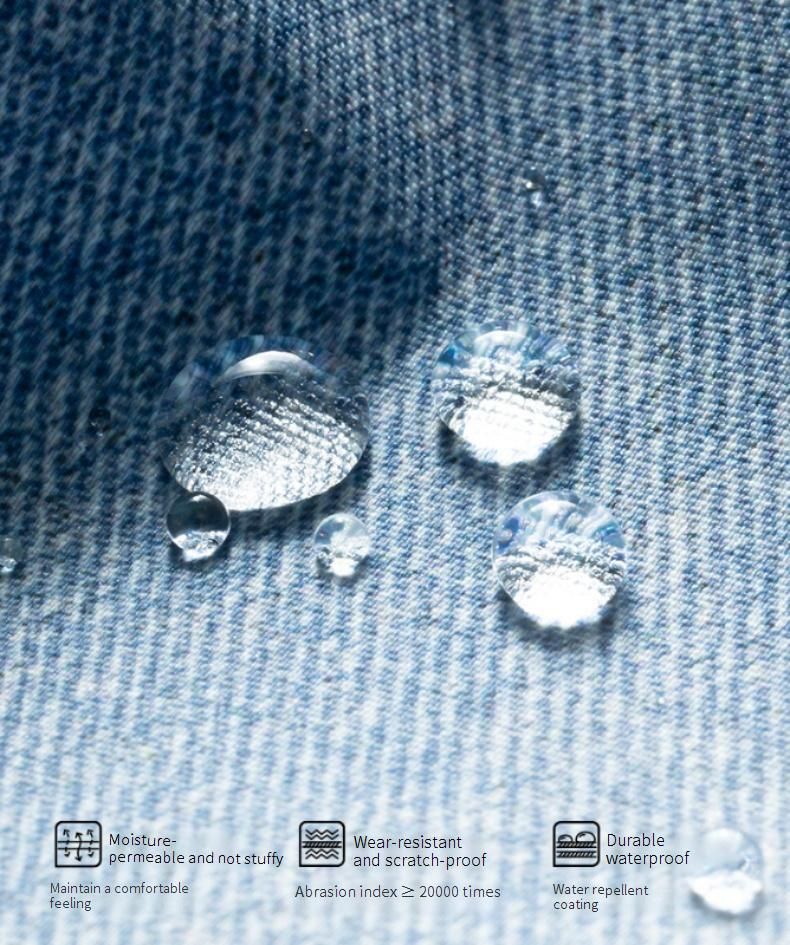 Wasserdichte Ski-Latzhose für Kinder – Isolierte und abnehmbare Skihose für Jungen und Mädchen (120–160 cm) – (Denimblau/Spielplatz-Doodle)_voghion.com