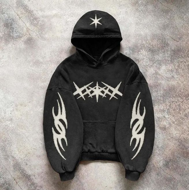 Felpa con cappuccio unisex stampata - Pullover coordinato alla moda per coppie con maniche lunghe per autunno e inverno_voghion.com