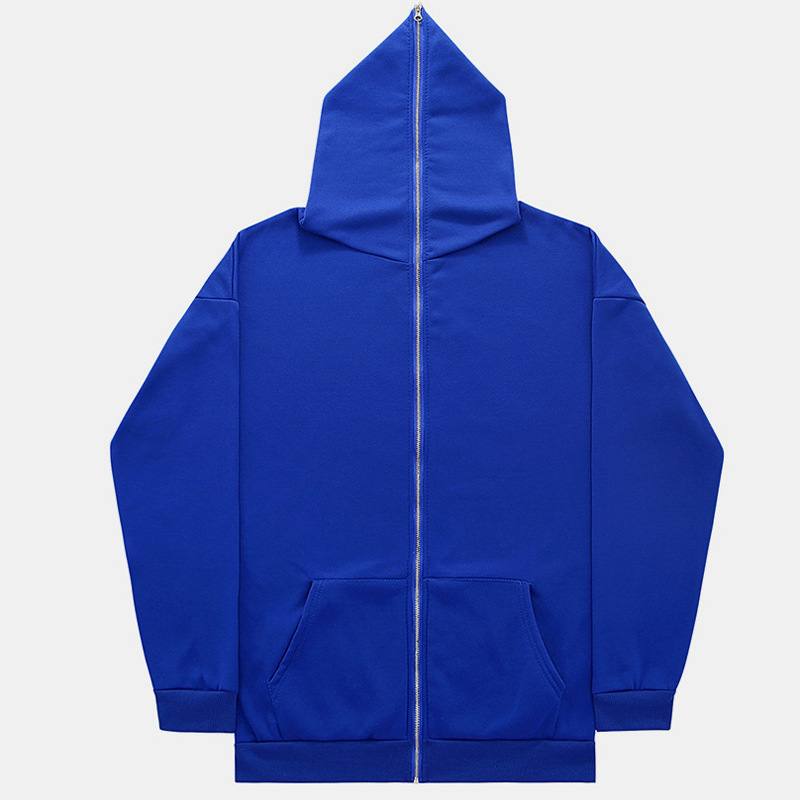 Men's Clothing Full Zip To Top Men's Blank Cardigan Zipper Hoodie Sweatshirt_voghion.com