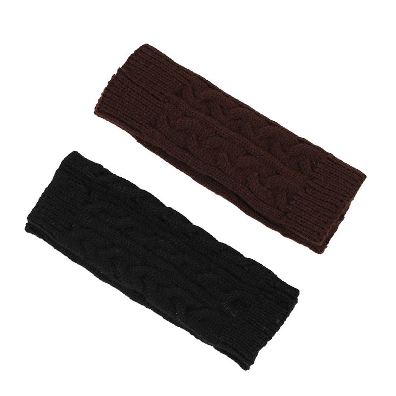 Unisex vlněné rukavice s půl prsty, psaní, hraní, mobilní telefon, pár, krátká manžeta, pletená, teplá, špička prstu_voghion.com