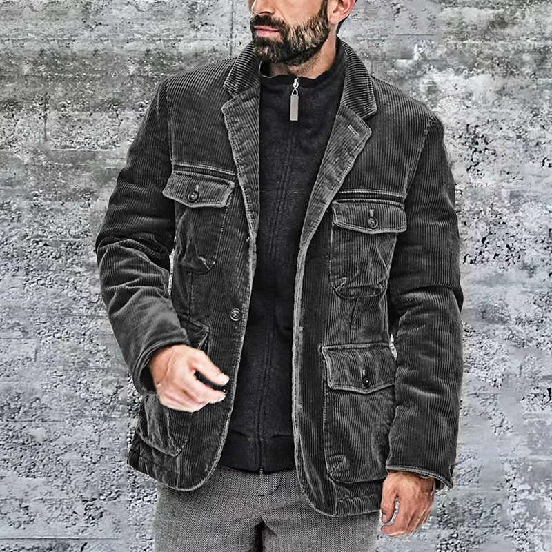 Abbigliamento da uomo Cappotto da uomo Cappotto da uomo con giacca in tinta unita moda casual_voghion.com