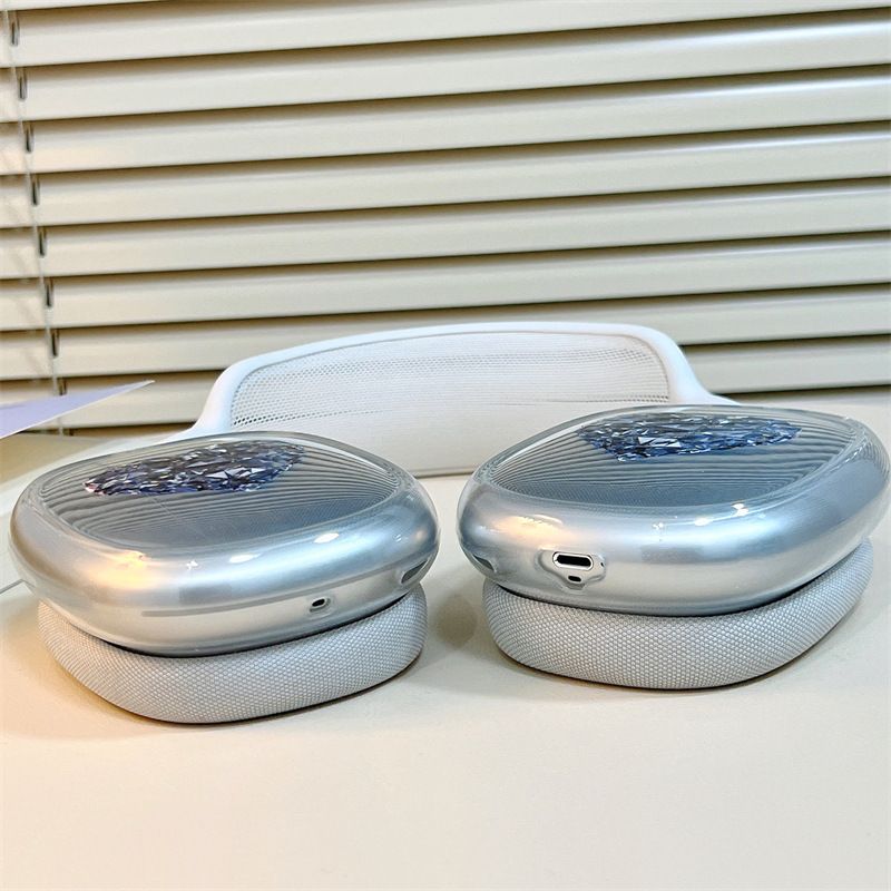 Étui pour écouteurs Bluetooth en TPU Blue Gem Love pour Airpods Max_voghion.com