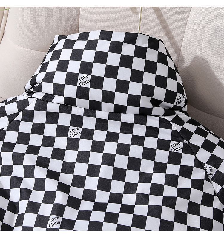 Roupas femininas outono e inverno estilo coreano moda gola alta solta tamanho pequeno grosso casacos de inverno jaqueta de algodão para mulheres_voghion.com