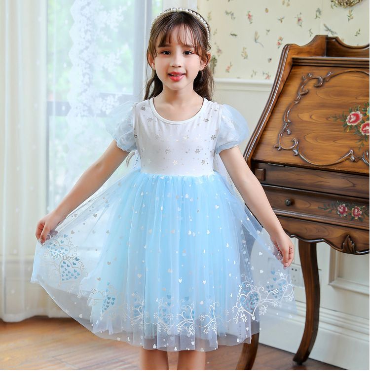 Kinderkleidung Prinzessinnenkleid für Mädchen Sommerkleid neu Frozen Kleid Geschenk zum Kindertag_voghion.com
