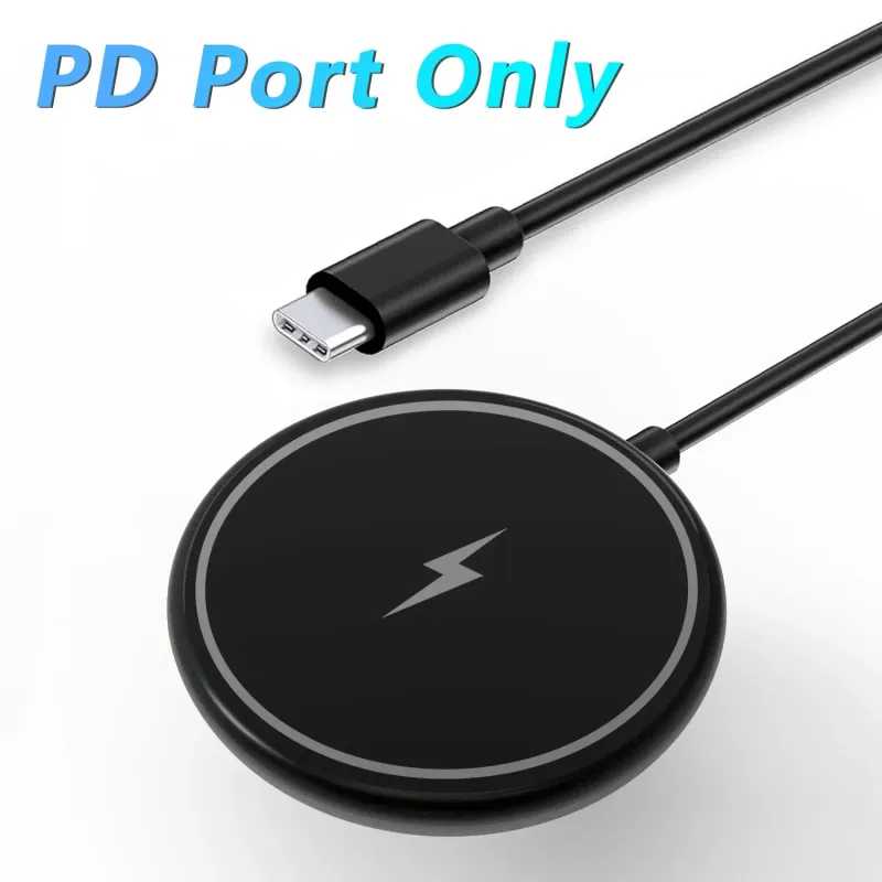 30W Magnetic Wireless Charger Pad For IPhone 15 14 13 12 11 Pro Max Mini Desktop Chargers USB A PD Magnetic Fast Charging_voghion.com
