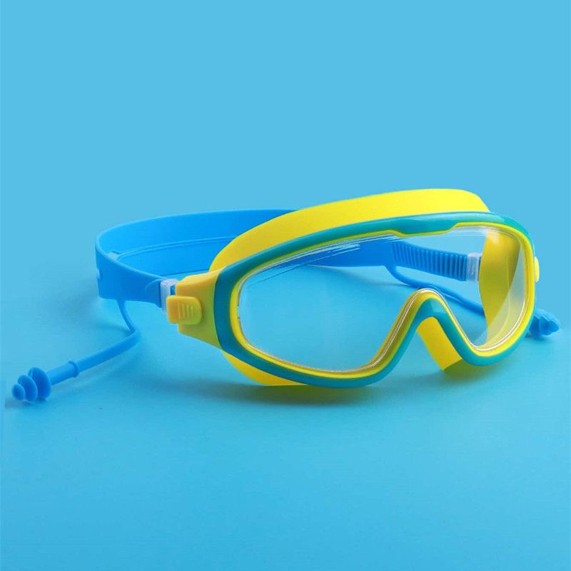 Occhiali da nuoto per bambini e adulti Occhiali da nuoto antiappannamento per uomini e donne Occhiali da nuoto con montatura larga con custodia monoblocco per tappi auricolari_voghion.com