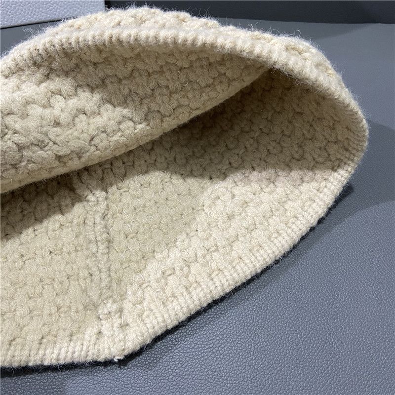 Cappello da pescatore caldo lavorato a maglia dolce, versatile, autunno/inverno, alla moda, coreano, da donna, secchiello_voghion.com