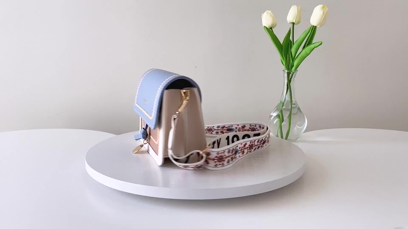Borsa a tracolla con patta alla moda, borsa a tracolla con fibbia decorativa da donna con cinturino largo_voghion.com