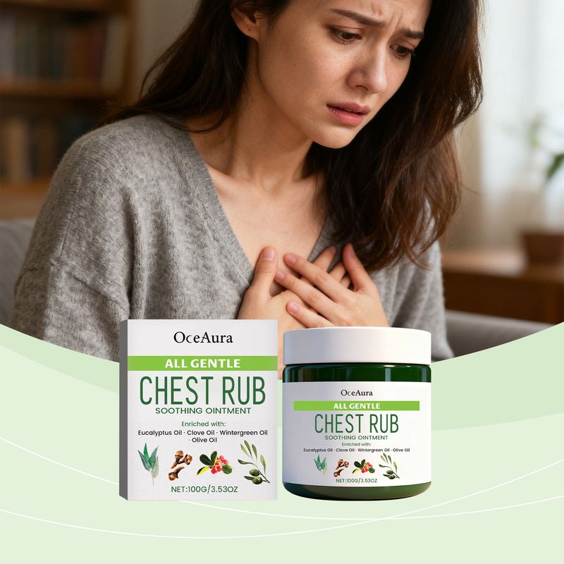 OCEAURA Chest Massage Gentle Formula Delicate Cream Body Skin Care Plaid Daily External Use Smear_voghion.com