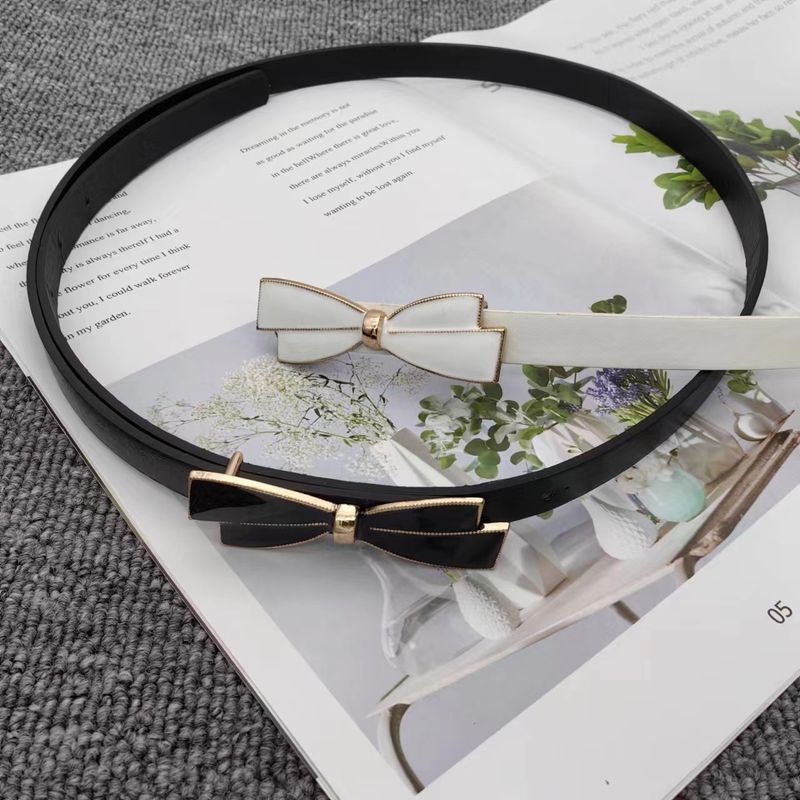 Nuova fibbia a nodo a farfalla, cintura sottile e dolce, piccola cintura in pelle laccata, edizione coreana, moda, abito lungo, decorazione_voghion.com