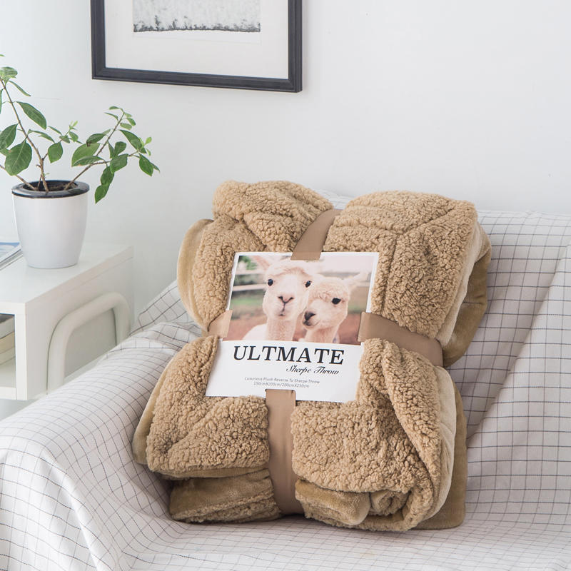 European and American trendy brand ins lamb plush blanket, crystal plush cover blanket, double layer blanket, coral plush four season blanket_voghion.com