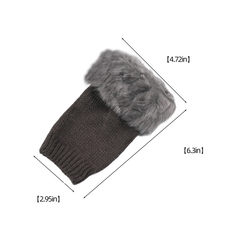 Unisex korte wollen handschoenen gebreide wol warme vingertop halve vinger handschoenen mouwen_voghion.com