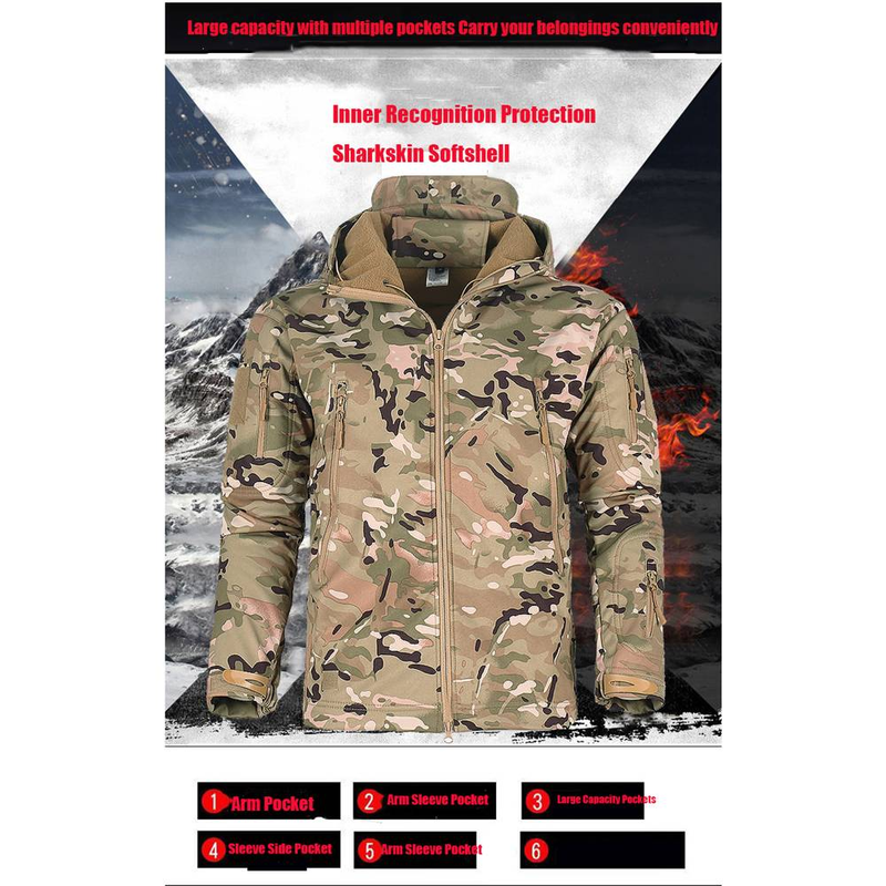 Factory Stock Outdoor Punching Suit Suit Men Winter Warm Padded Soft Shell Clothing Pants Windproof Ski Mountaineering Clothing_voghion.com