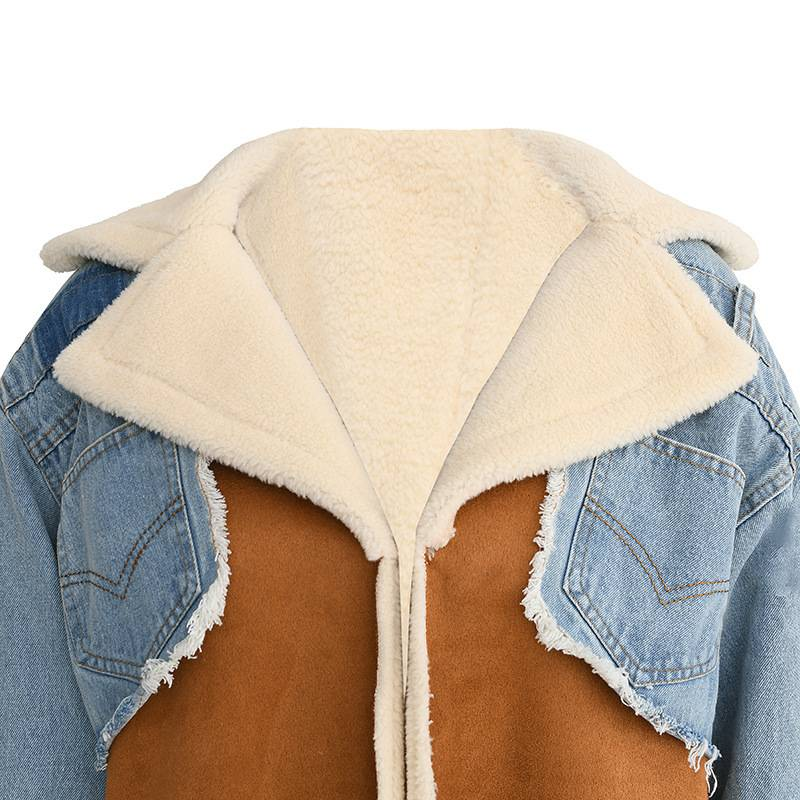 Cappello da cowboy da donna con giacca lunga e spessa in cotone_voghion.com