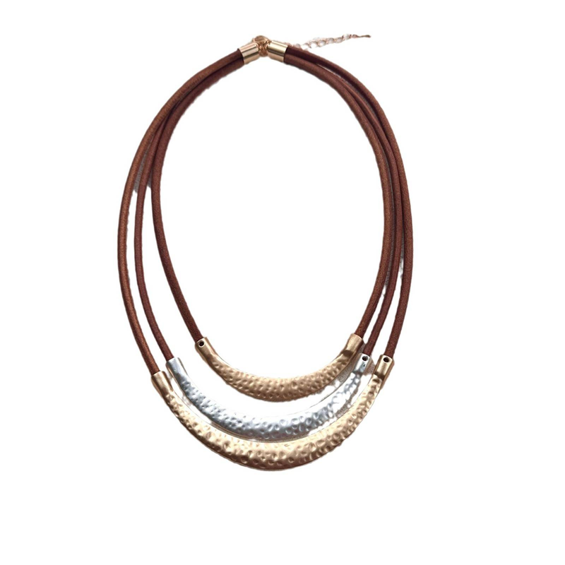 Conjunto de joyería para mujer, collar corto de moda, multicapa, arco, estilo retro, accesorios de moda, cadena de clavícula, cadena decorativa femenina_voghion.com