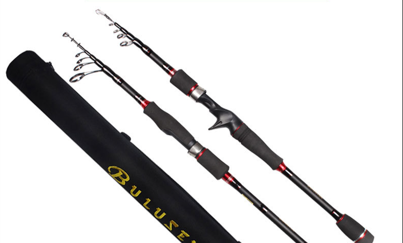 Portable Telescopic Lure Rod Carbon Vibrating Straight Handle Gun Handle Lure Rod_voghion.com