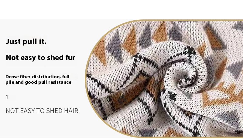 Coperta in maglia geometrica bohémien - Coperta invernale calda in filato acrilico per divano e letto - da 130x170 cm a 120x180 cm (700 g-1100 g)_voghion.com