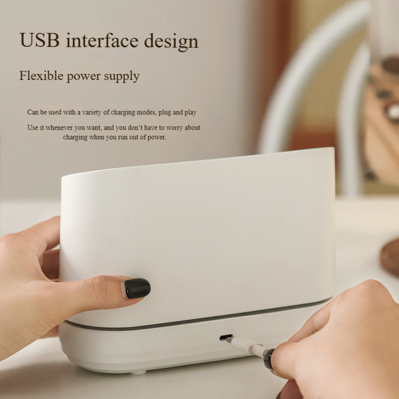 Large Capacity Aromatherapy Humidifier With Flame Effect LED Lights, USB/AC Powered Square Diffuser For Bedroom, 6.5W Low Energy Consumption_voghion.com
