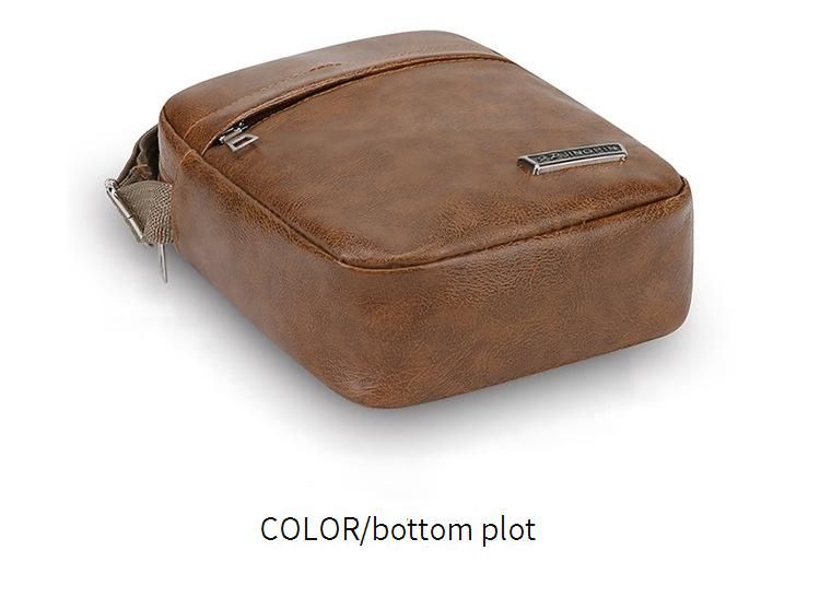 Borsa a tracolla vintage in pelle PU per uomo - Borsa a tracolla sottile e minimalista con tasca per telefono, leggera e resistente per l'uso quotidiano (nero, marrone chiaro, marrone)_voghion.com