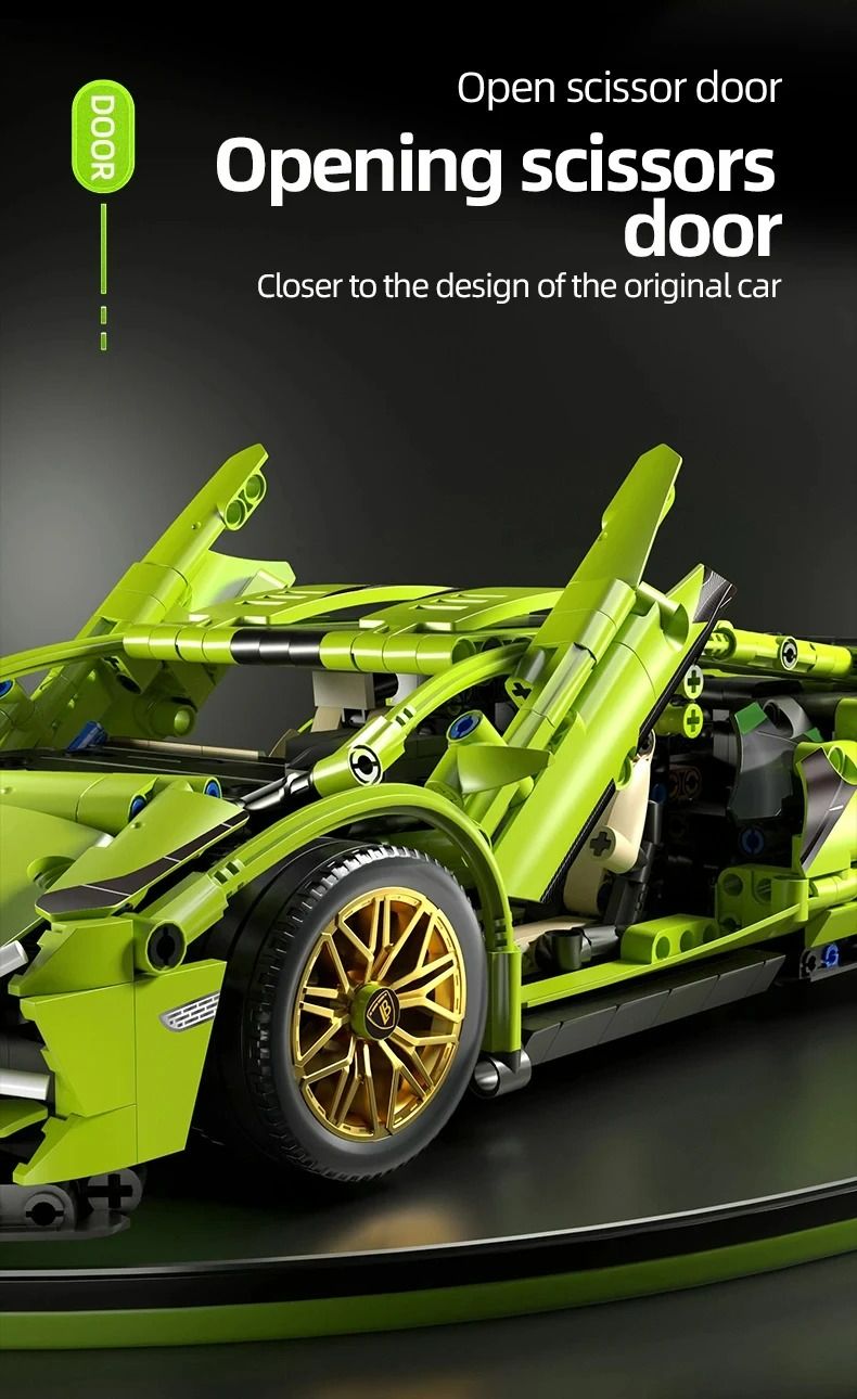 1:14 Componente Carro de Corrida Modelo Controle Remoto Carro RC Elétrico Versão Opcional Brinquedos de Construção Presentes de Natal para Crianças e Adultos_voghion.com