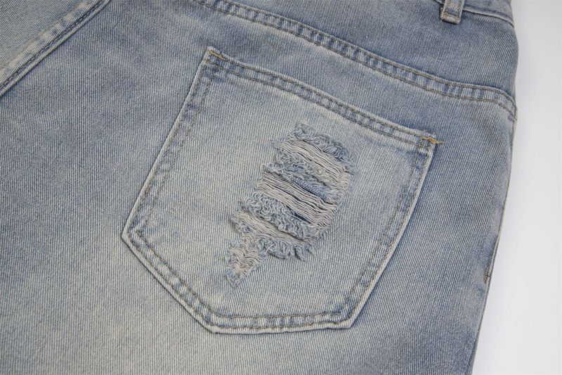 Meeste rõivad National Trend High Streeti pestud kulunud kivikestega kulunud teksariided unisex lahtised laiad sirged püksid_voghion.com