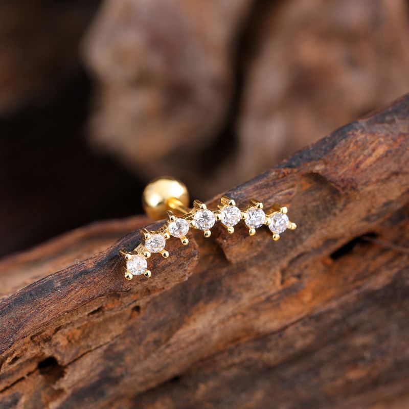 Piercing per orecchini a bottone in acciaio inossidabile con zirconi, semplici e raffinati, con piccoli micro-orecchini intarsiati, da donna_voghion.com