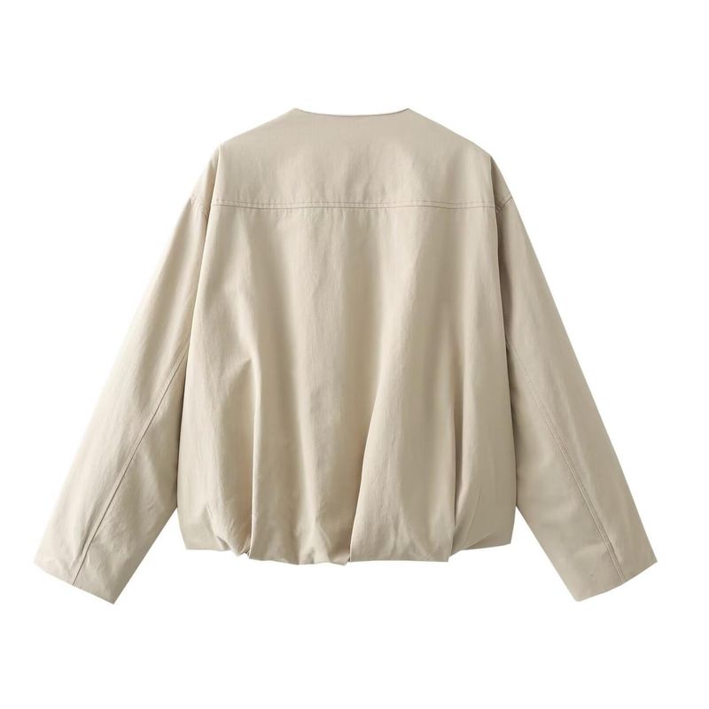 BM&MD&ZA Giacca trench con scollo rotondo da donna, stile pendolarismo, estiva, nuova 06740821721_voghion.com