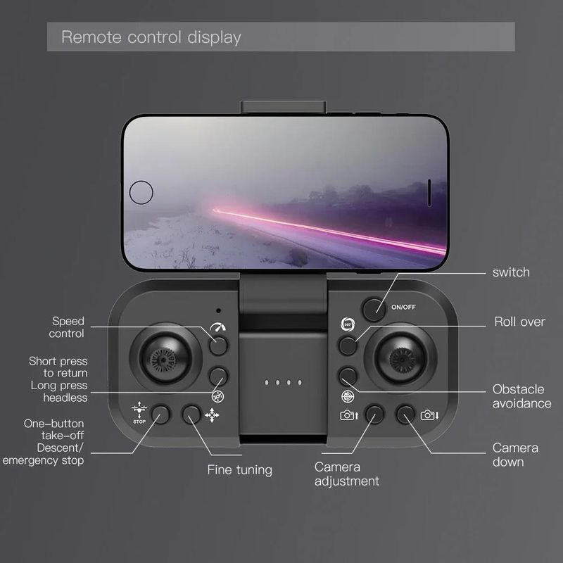 Professional Foldable Drone With GPS 8K HD Dual Camera FPV Brushless Obstacle Avoidance Flight_voghion.com