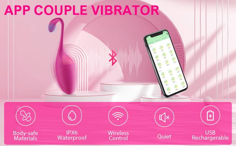 G-Punkt-Höschenvibrator mit APP-Fernbedienung, Pink Fun, tragbar über große Entfernungen, wiederaufladbares Sexspielzeug für Erwachsene, mehr als 10 Vibrationen für Frauen_voghion.com