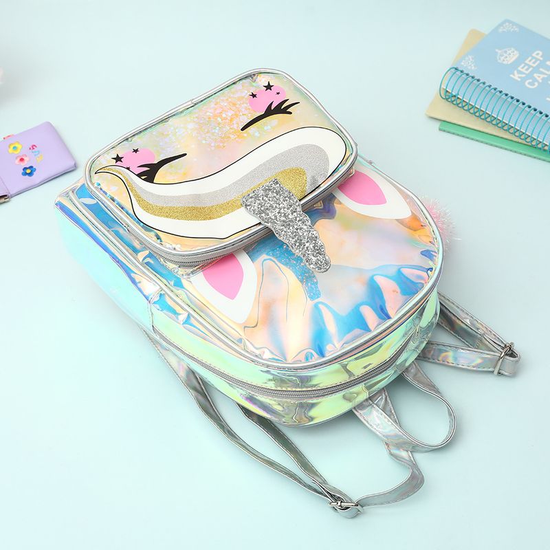 Zaino unicorno fantasy laser unicorno TPU trasparente porta carte zaino per bambini ragazza piccola principessa zaino scolastico_voghion.com