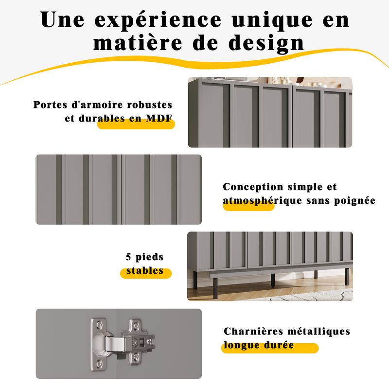 Camera da letto grigia 140x82,5 cm con design minimalista_voghion.com