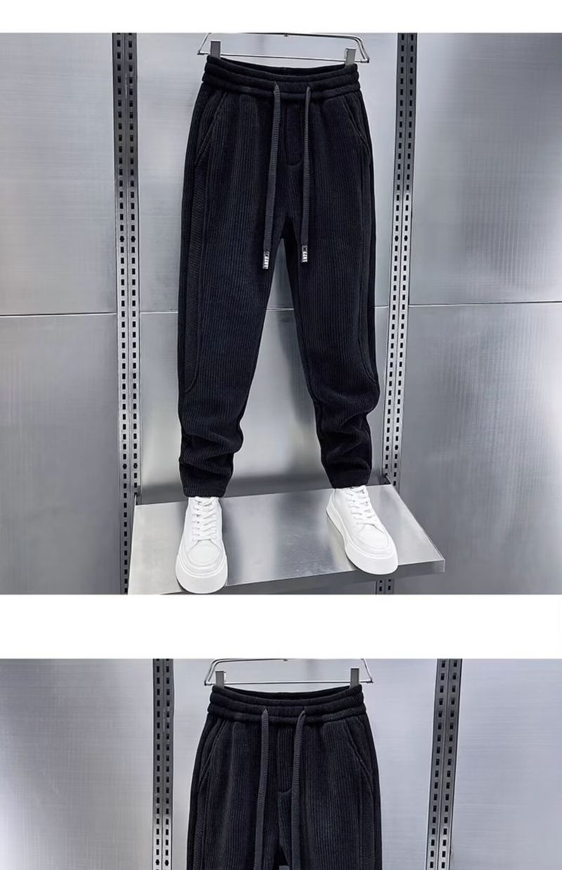 Men's Clothing Autumn New Style Corduroy Fashion Casual Pants Men's Trendy Loose Slim Sweatpants Sports Trousers_voghion.com