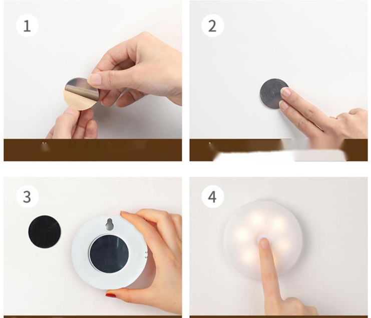 LED Smart Human Body Sensor Wardrobe Entrance Stair USB Rechargeable Night Light_voghion.com
