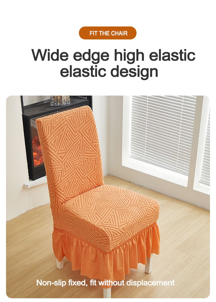 Luxury Jacquard Stretch Chair Covers, Full Coverage Slip-Resistant Seat Protectors For Dining & Office Chairs, Modern Decorative & Durable_voghion.com