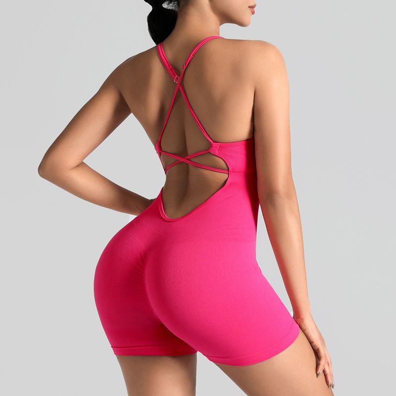 LazyZoom - Conjunto de ropa deportiva de yoga de secado rápido, sin espalda, para fitness, de alta gama, para verano_voghion.com