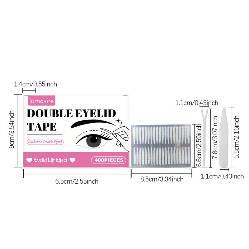 Lumavire Langanhaltendes, unsichtbares, atmungsaktives, kleberfreies Styling-Klebeband für große Augen, spurloses Doppellid-Klebeband_voghion.com