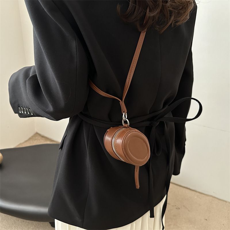 High-end Mini Neck Exquisite Small With Mirror Lipstick Fashion Design Coin Crossbody Bag_voghion.com