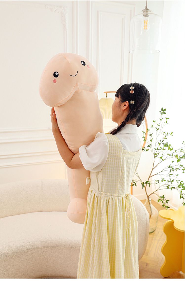 Peluche de simulación de truco, juguete de peluche de pene de niño, almohada de peluche de la vida real, regalo sexy e interesante para novia_voghion.com