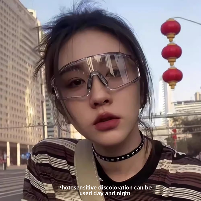 Outdoor Cycling New Frame Intelligent Photosensitive Color Changing Windproof Dustproof Goggles Sunglasses_voghion.com