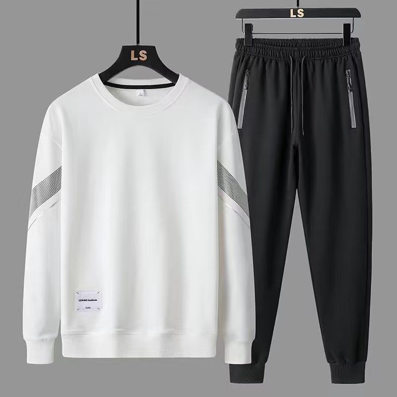 Fermuarlı Cepli Sonbahar Siyah Uzun Kollu Sweatshirt ve Eşofman Altı İki Parçalı Takım Trend Marka Runnin Sports Erkek_voghion.com