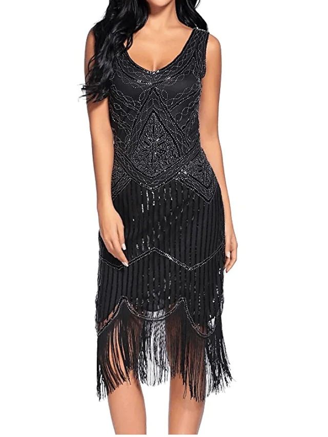 Abito con nappe anni '20, costume da spettacolo per il ballo di Gatsby_voghion.com