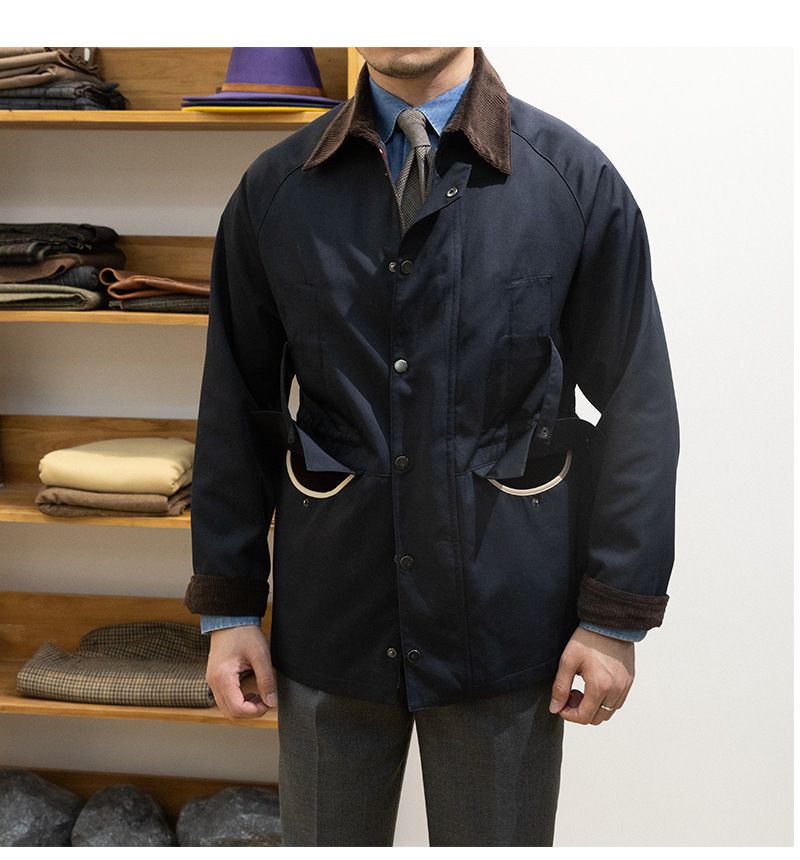 Men's Clothing Retro Khaki Waterproof Windbreaker Jacket Autumn And Winter Casual Men's Corduroy Lapel Gentleman Jacket_voghion.com