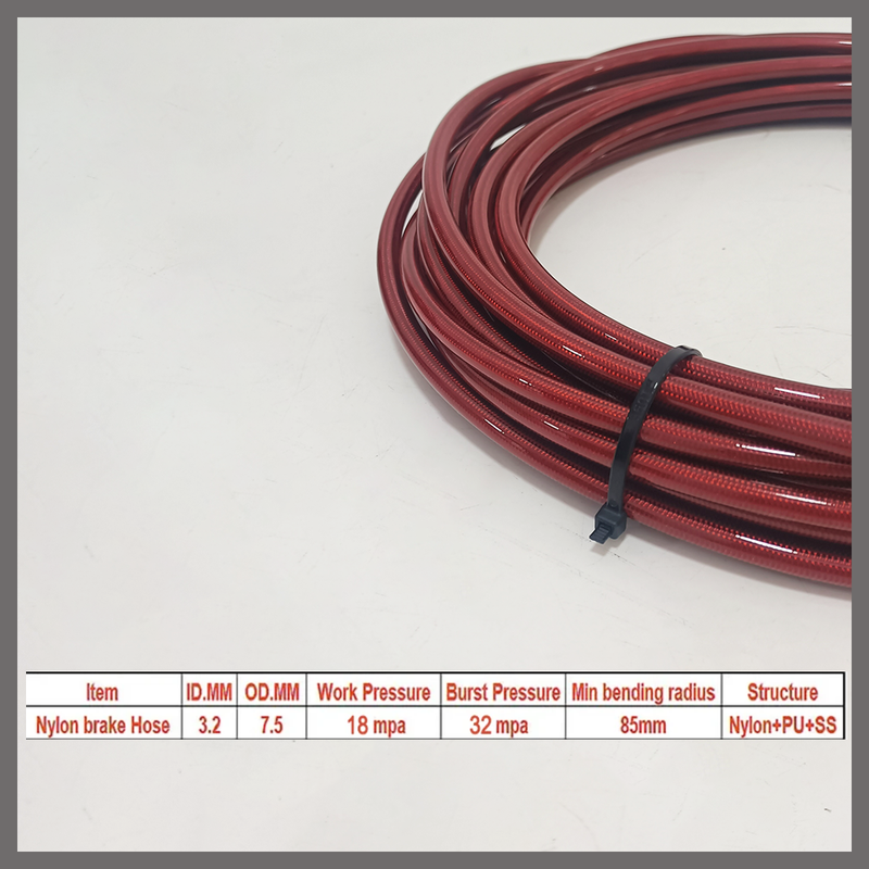 AN3 1M Stainless Steel Braided Motorcycle Hydraulic Brake Hose Nylon Clutch Oil E Dirt Bike Modification Pipe_voghion.com