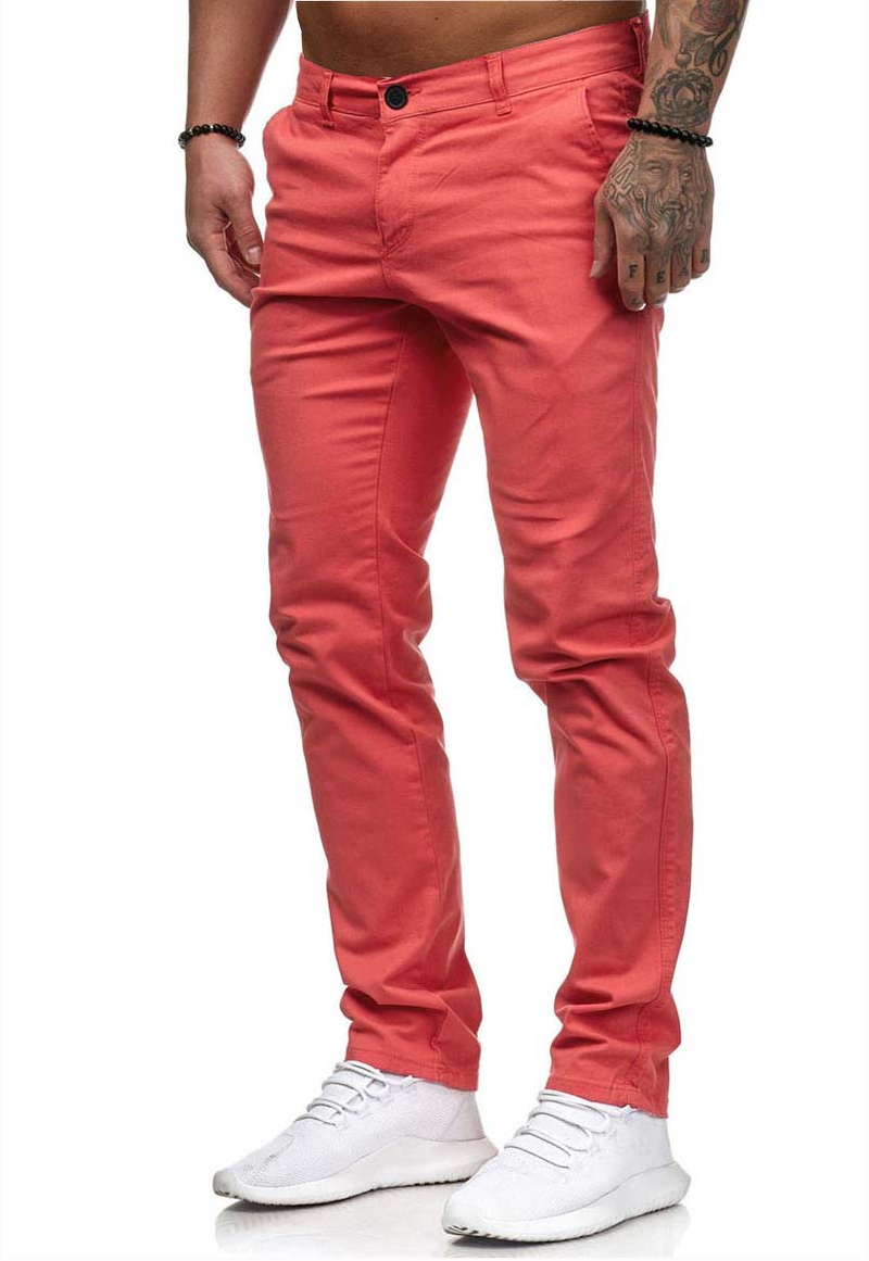 Pure Color Men's Casual Trousers Slim Fit Pants For Men Cargo Pants Clothing Style Long Trousers And Versatile 2023 Pant_voghion.com