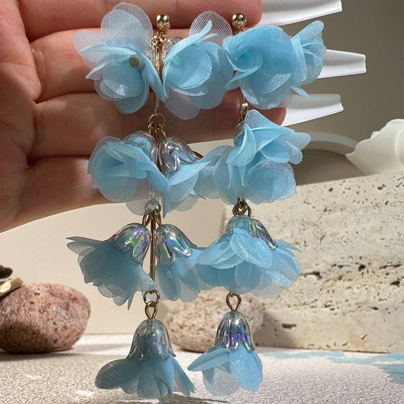 Bohemian Vrouwen Statement Grote Lange Kwast Garen Bloem Drop Dangle Oorbellen Kristal Mode Femme Oorbel Sieraden Bruiloft Feest_voghion.com