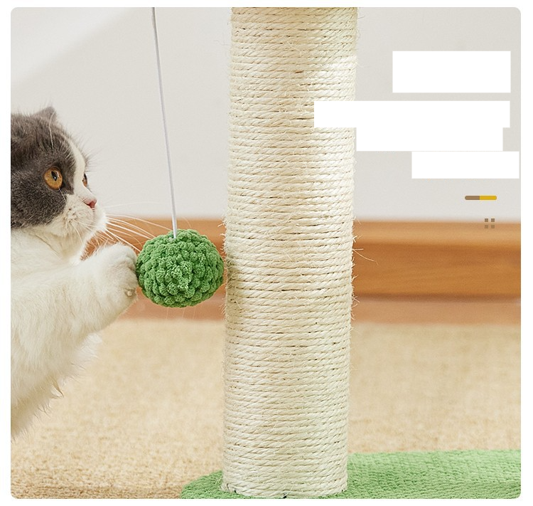Cat supplies cat scratching post sisal post claw sharpening cat scratching board vertical L shaped integrated non chipping cat toy cat scratching ball_voghion.com