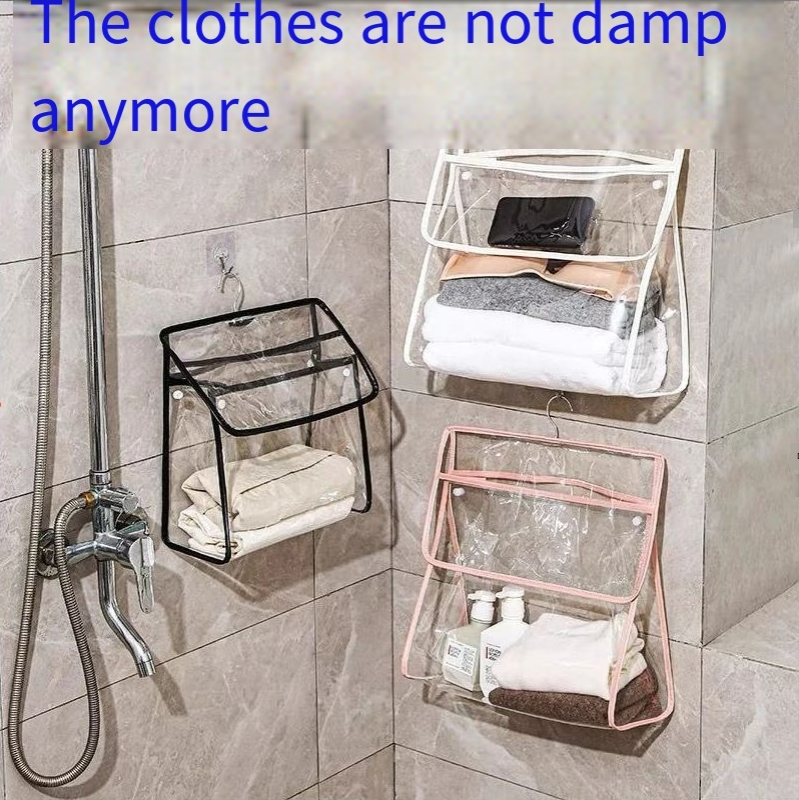 Bolsa impermeable para colgar en el baño, bolsa de almacenamiento para ropa de ducha o inodoro, bolsa de almacenamiento para colgar en la pared del dormitorio_voghion.com