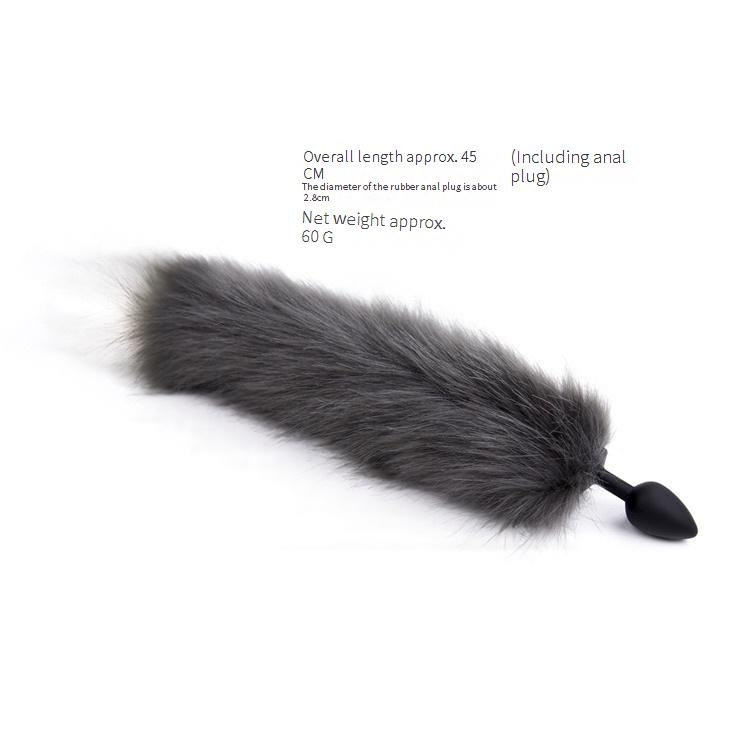 Προϊόντα σεξ Flirting Fox Tail Anal Plug Role Play Props Αξεσουάρ πρωκτικού σφιγκτήρα σιλικόνης_voghion.com