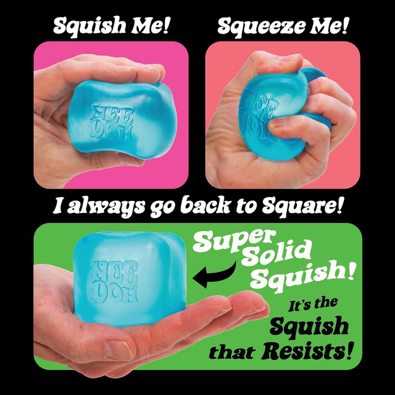 Schylling NeeDoh Nice Cube -Sensory Squeeze Toy With Super Solid Squish - 2.25" Cube_voghion.com
