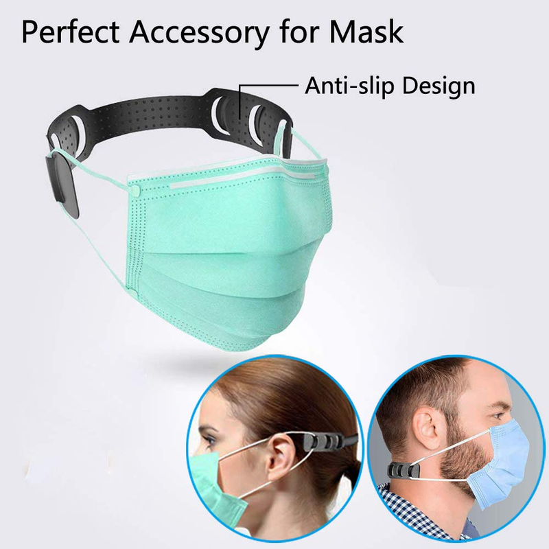 Estensione per cinturino per maschera, paraorecchie regolabili, cinturini auricolari antiscivolo per mascherine, ganci per alleviare la pressione e il dolore, adatti per paraorecchie, adatti per infermieri, addetti alla polvere, addetti alla ristorazione, uomini, donne e bambini, 5 pezzi._voghion.com